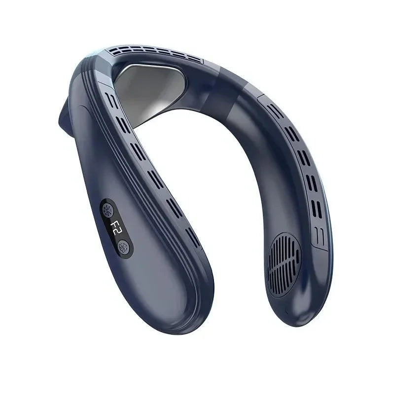 New Neck Air Conditioner Portable Neck Fan Rechargeable Semiconductor Cooling Bladeless Fan Outdoor Personal Fan Wearable Cooler