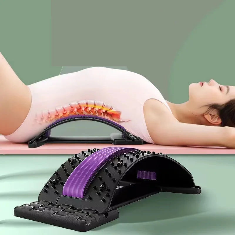 Civière de dos, masseur de dos amélioré de 6e génération, craquelin de dos pour soulager les douleurs lombaires, soutien lombaire, avec Massage magnétique