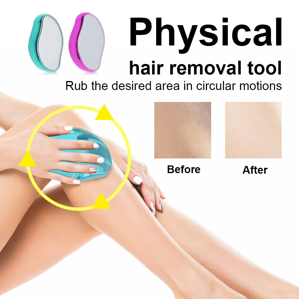 Épilation Physique Épilateurs Cristal Gomme À Cheveux Sûr Facile Nettoyage Réutilisable Corps Lisse Beauté Épilation Outils