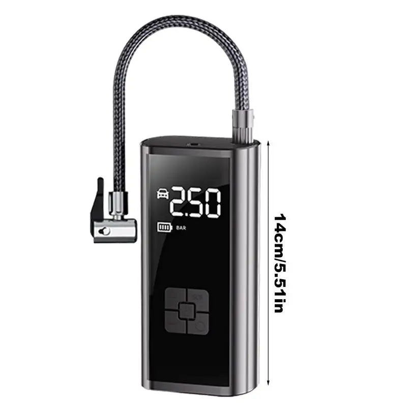 Electric Air Compressor Portable Tire Inflator Digital Automobiles Tire Pump LED Lighting Design Precise Inflation Outdoor Use