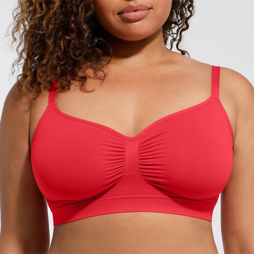 Feelingirl Women'S Wireless Bra Comfort Bralettes No Underwire Unlined Cami Bra Seamless Tshirt Bras Sports Bra Bralette Basic Comfortable Fit Womenswear Everyday up to 44DD Mother’S Day #Summervibes Summervibes