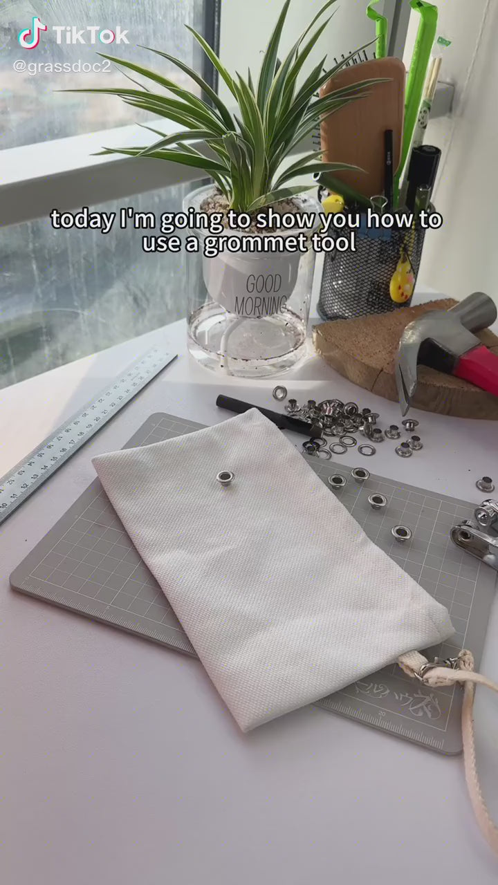 6Mm / 10Mm Eyelet Pliers Kit Tools Portable Hand Press Metal Grommet Hole Punch Plier for Leather Canvas Clothing DIY Tarp Ring