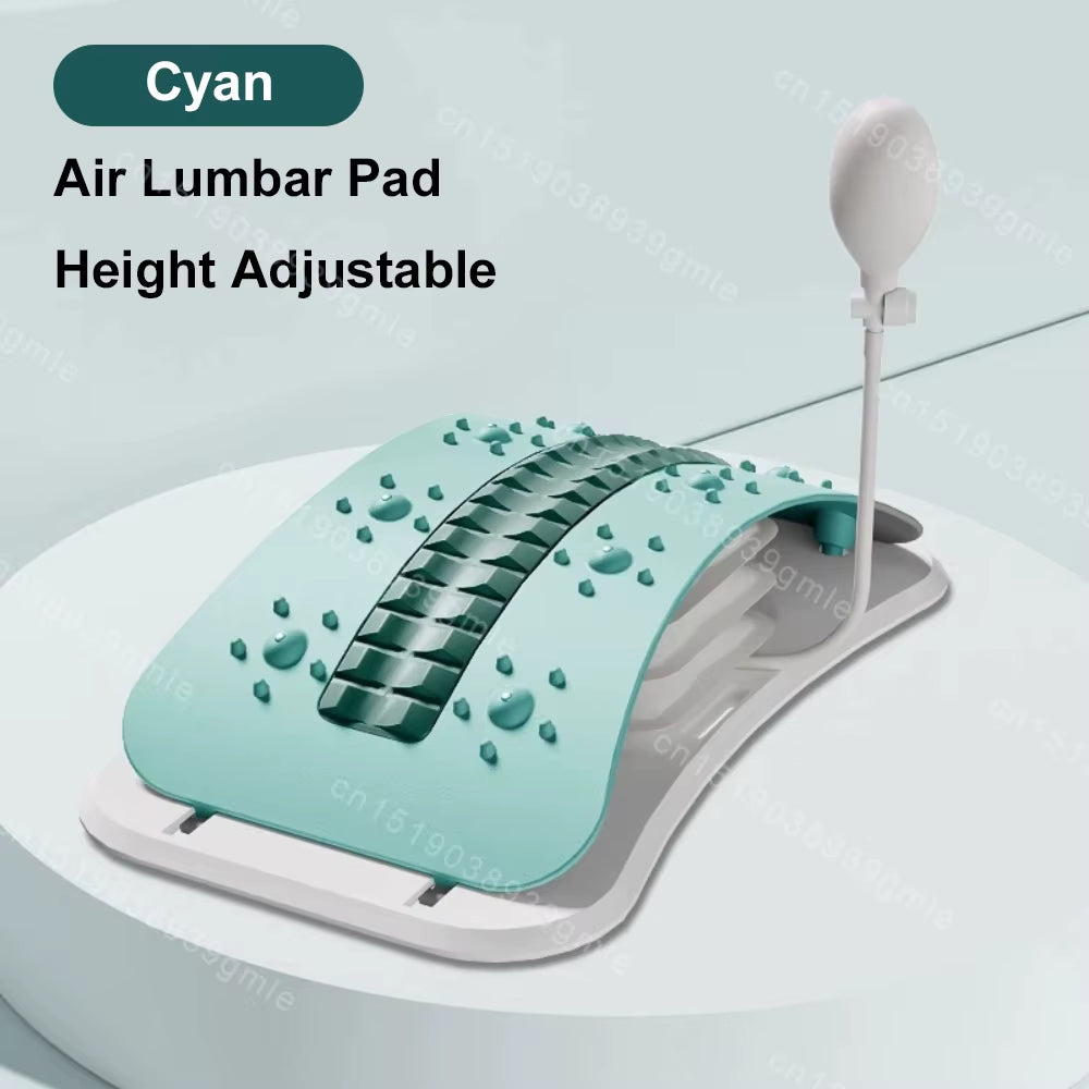 Foreverlily Adjustable Back Massager Airbag Waist Neck Support Massage Lumbar Cervical Muscle Relax Stretcher Posture Massager